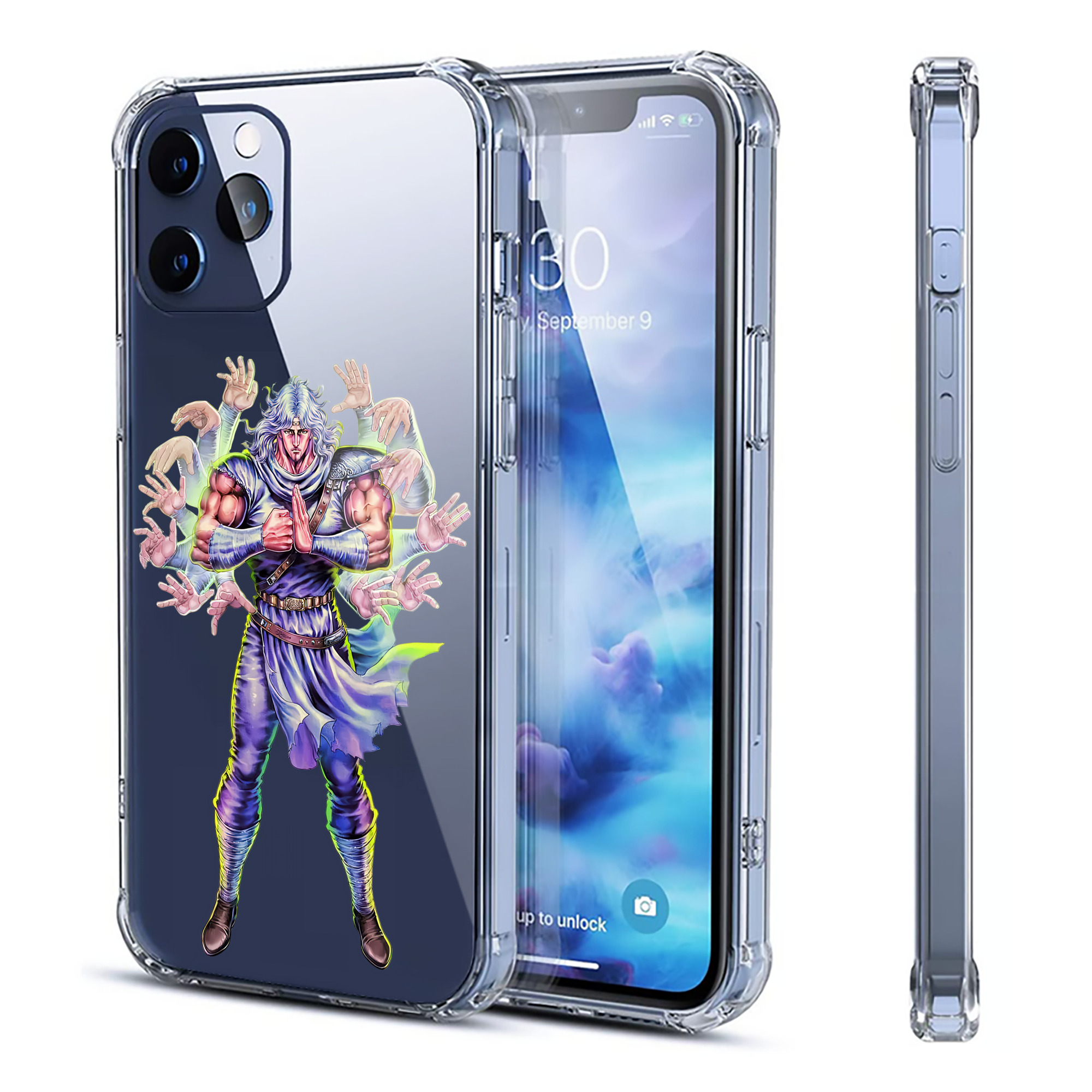 （画像用） 北斗の拳 Fist of the North Star 【iPhone 12シリーズ対応】透明スマホケース（クリアソフトケース）
